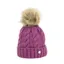 Hy Equestrian Melrose Cable Knit Bobble Hat - Purple